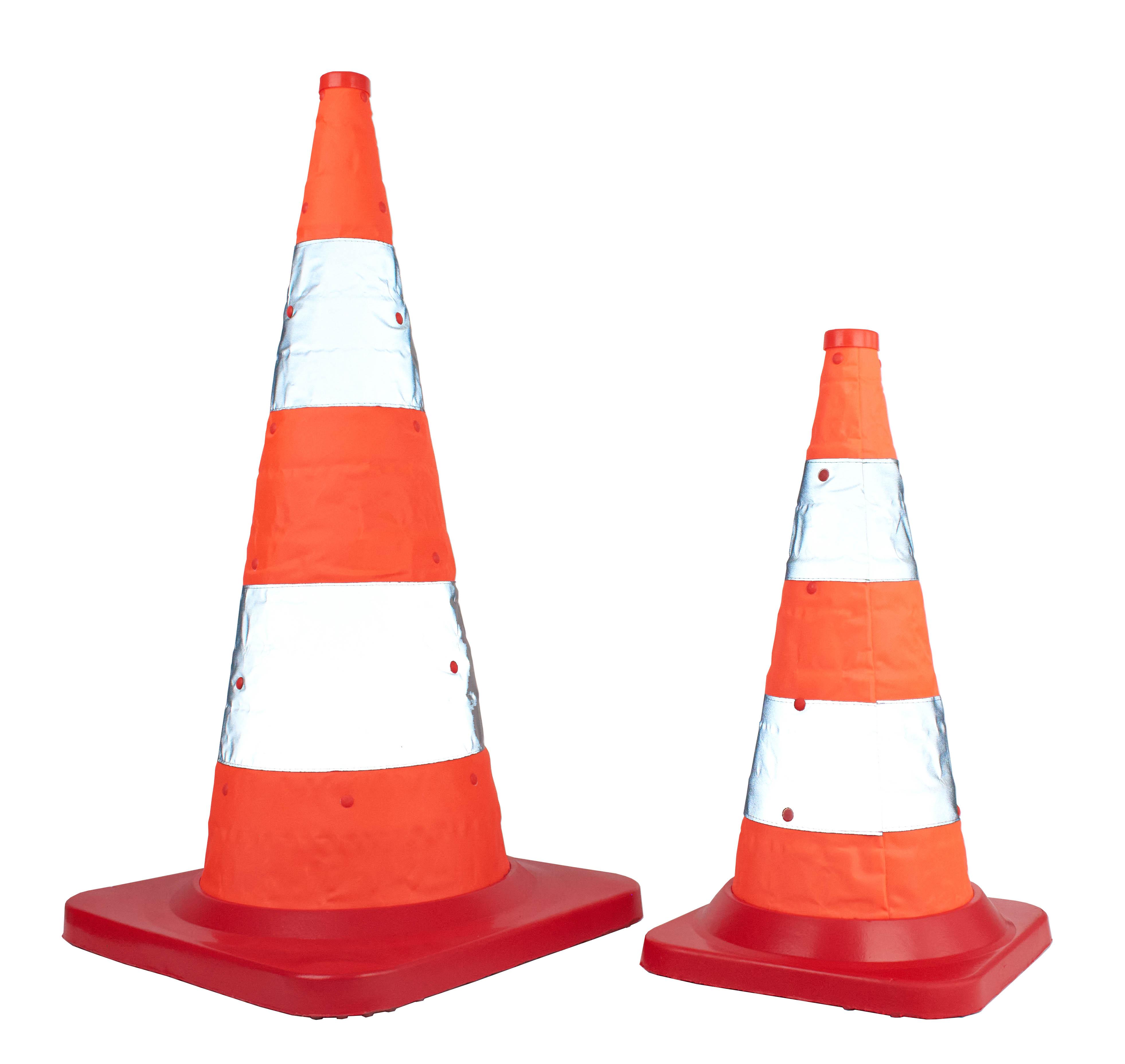 Cono stradale pieghevole da 50 cm con LED e custodia per il trasporto